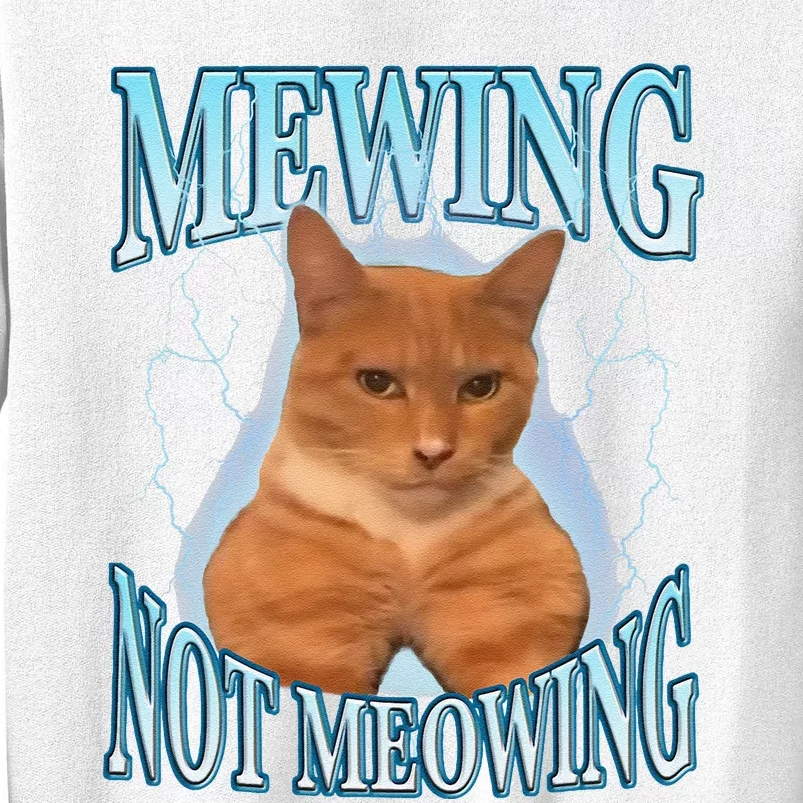 Funny Cat Meme Mewing Looksmax Meowing Cat Trend Sweatshirt