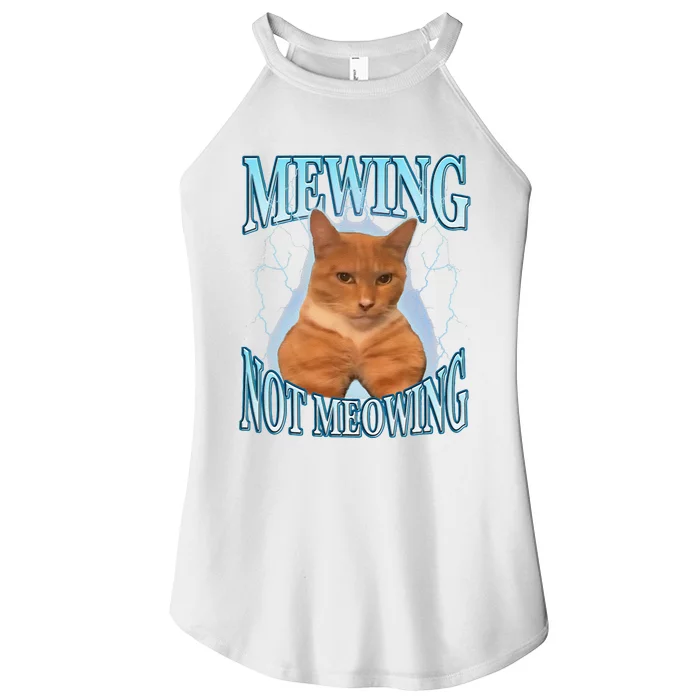 Funny Cat Meme Mewing Looksmax Meowing Cat Trend Women’s Perfect Tri ...