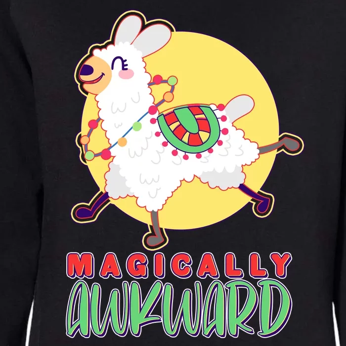 Funny Cute Magically Awkward Llama Alpaca Womens California Wash Sweatshirt