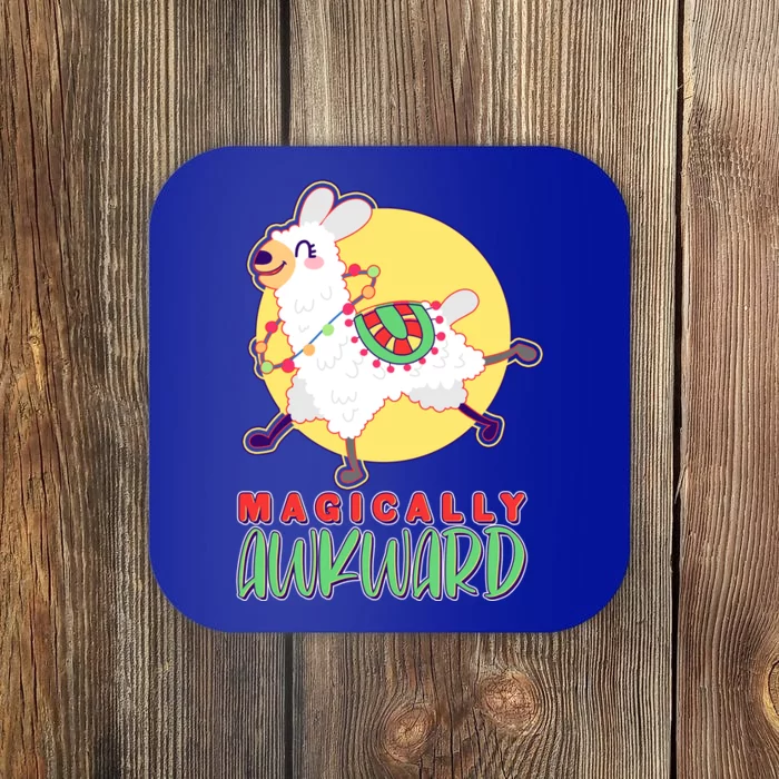 Funny Cute Magically Awkward Llama Alpaca Coaster