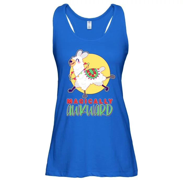 Funny Cute Magically Awkward Llama Alpaca Ladies Essential Flowy Tank