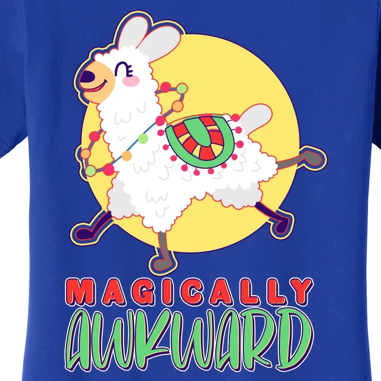 Funny Cute Magically Awkward Llama Alpaca Women's T-Shirt