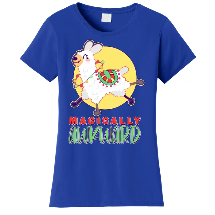 Funny Cute Magically Awkward Llama Alpaca Women's T-Shirt