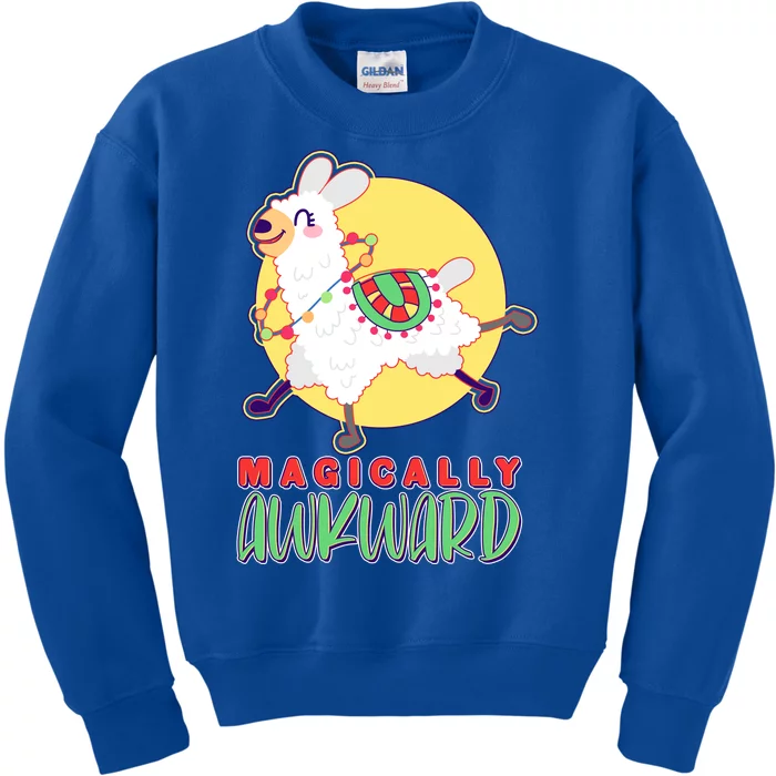 Funny Cute Magically Awkward Llama Alpaca Kids Sweatshirt