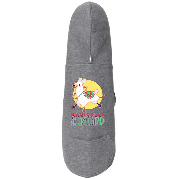 Funny Cute Magically Awkward Llama Alpaca Doggie 3-End Fleece Hoodie