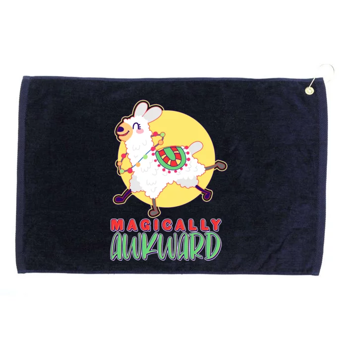 Funny Cute Magically Awkward Llama Alpaca Grommeted Golf Towel