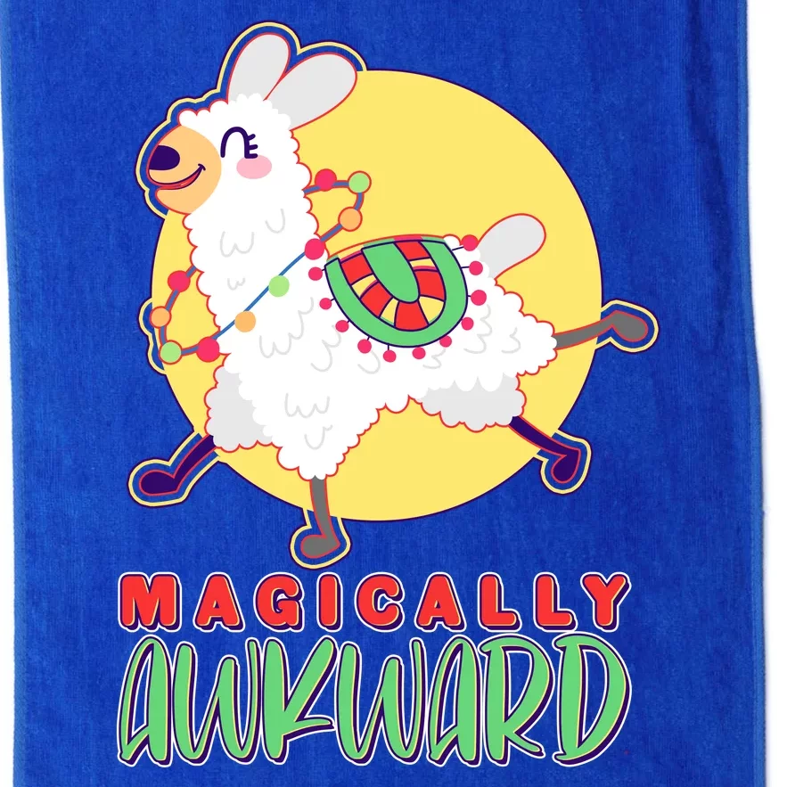 Funny Cute Magically Awkward Llama Alpaca Platinum Collection Golf Towel