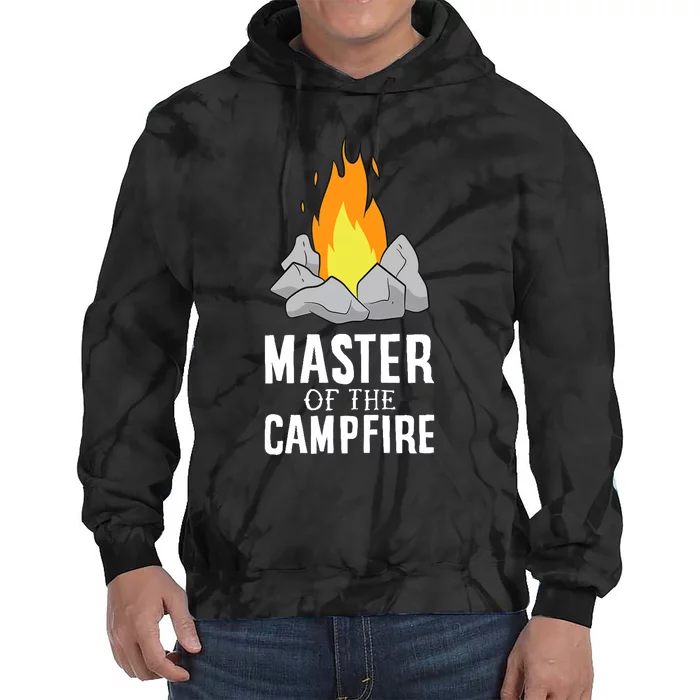 Funny Camping Master Of The Campfire Outdoor Camper Tie Dye Hoodie