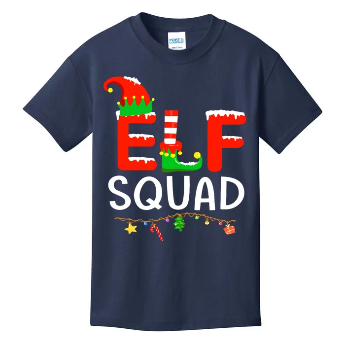 Family Christmas Matching Pajamas Xmas Elf Squad Gift Kids T-Shirt