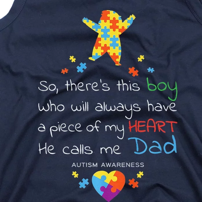 Funny Calls Me Dad Autism Awareness Tank Top