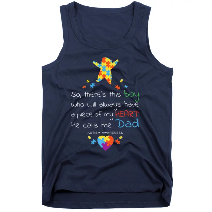 Funny Calls Me Dad Autism Awareness Tank Top