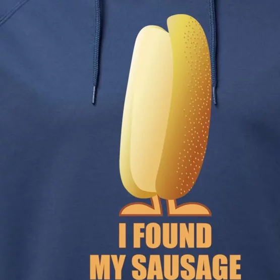 Funny Couples Matching I Found My Sausage Just Married Her Meaningful Gift Performance Fleece Hoodie