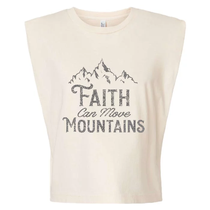 Faith Can Move Mountains Bible Verse Religious Garment-Dyed Women's Muscle Tee