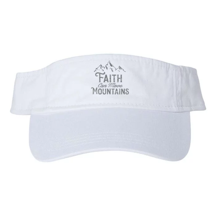 Faith Can Move Mountains Bible Verse Religious Valucap Bio-Washed Visor