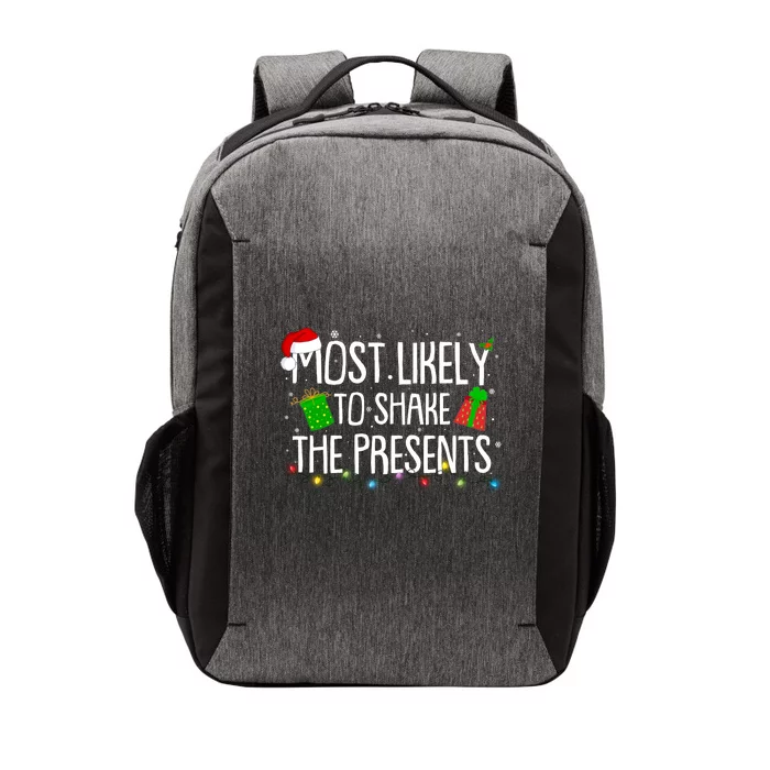 Funny Christmas Most Likely To Shake The Presents Vector Backpack