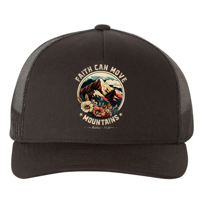 Faith Can Move Mountains Christian Women Yupoong Adult 5-Panel Trucker Hat