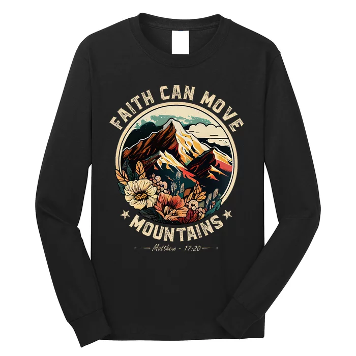 Faith Can Move Mountains Christian Women Long Sleeve Shirt