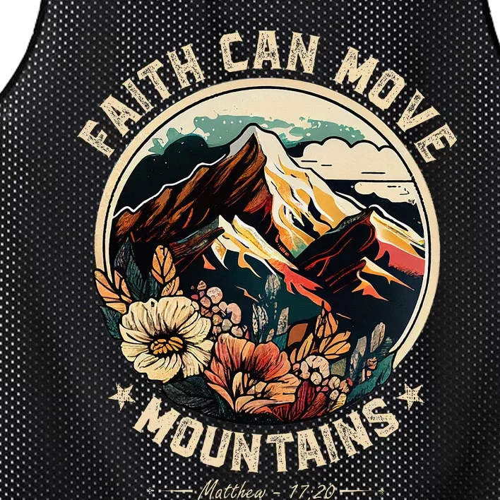 Faith Can Move Mountains Christian Women Mesh Reversible Basketball Jersey Tank