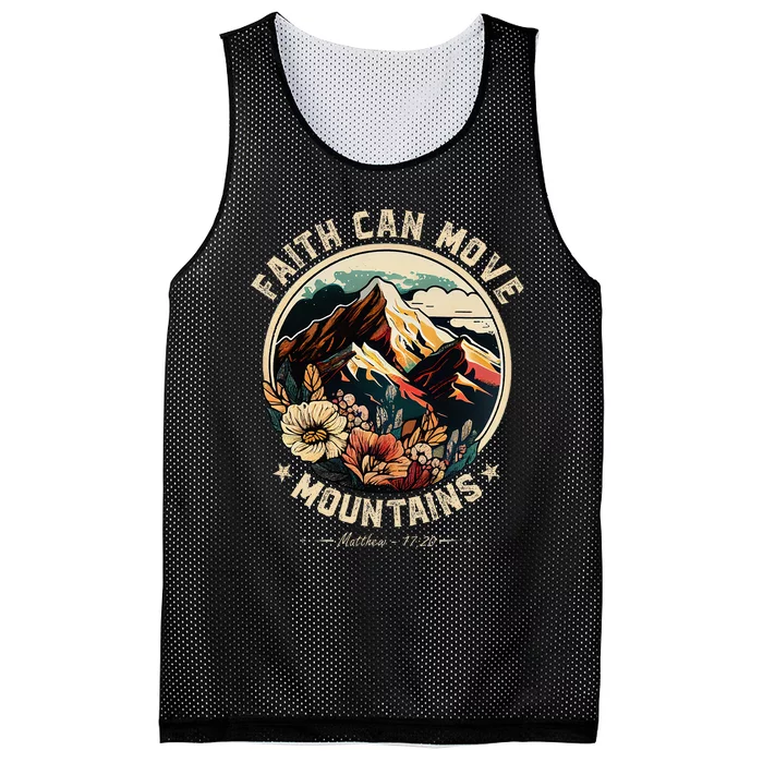 Faith Can Move Mountains Christian Women Mesh Reversible Basketball Jersey Tank