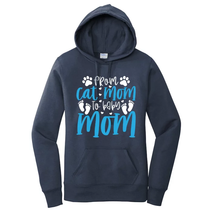 From Cat Mom To Mom Cat Mama Pregnancy Mama Gift Women's Pullover Hoodie