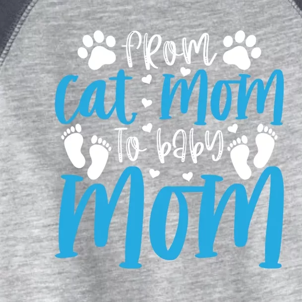 From Cat Mom To Mom Cat Mama Pregnancy Mama Gift Toddler Fine Jersey T-Shirt