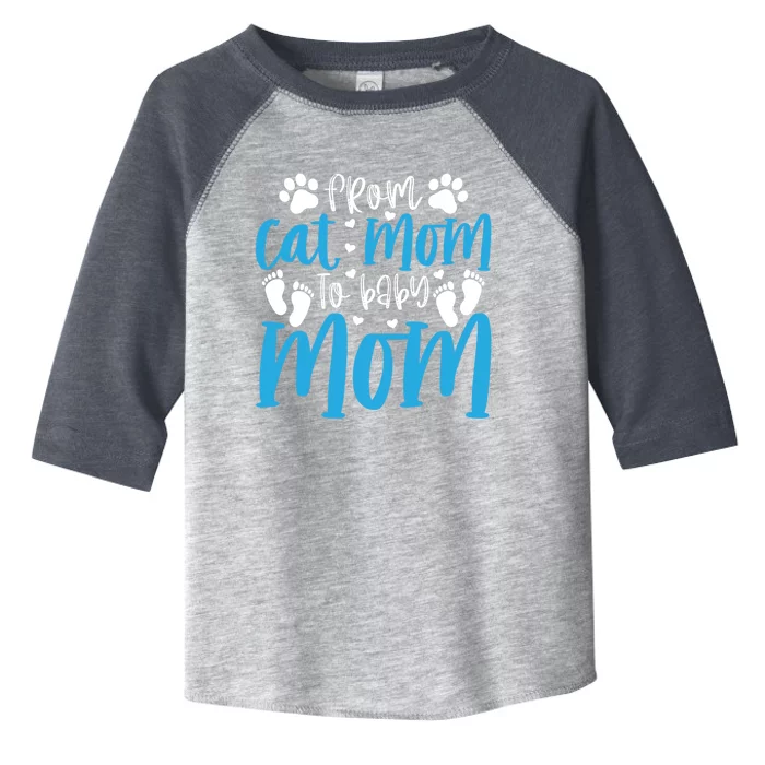 From Cat Mom To Mom Cat Mama Pregnancy Mama Gift Toddler Fine Jersey T-Shirt