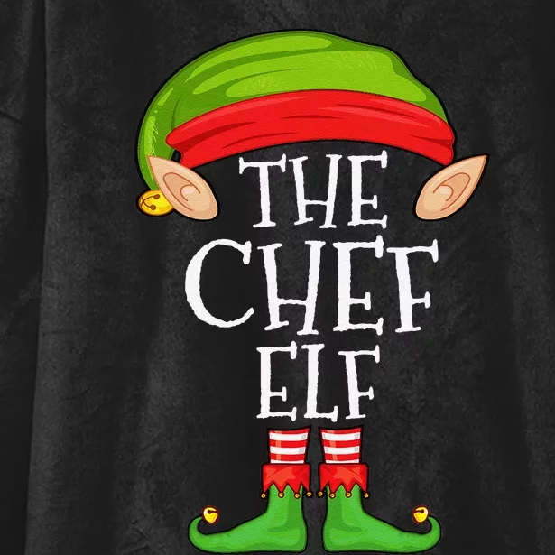 Funny Christmas Matching Family Elf Pajama The Chef Elf Hooded Wearable Blanket