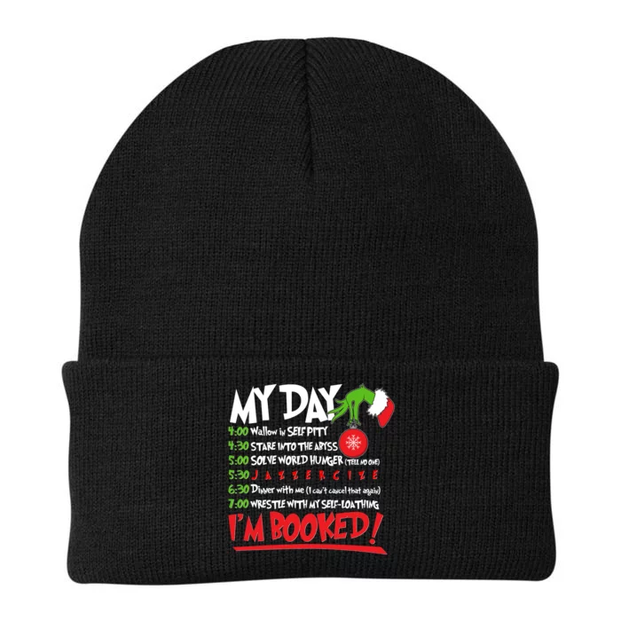 Funny Christmas My Day Im Booked Knit Cap Winter Beanie