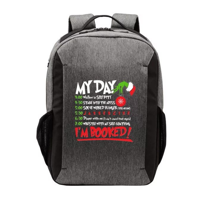 Funny Christmas My Day Im Booked Vector Backpack