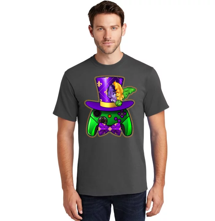 Funny Cool Mardi Gras Video Game Controller Gamer Tall T-Shirt