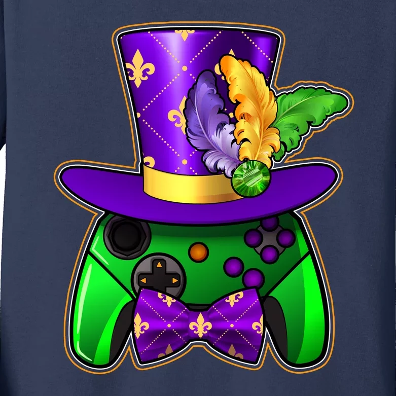 Funny Cool Mardi Gras Video Game Controller Gamer Kids Long Sleeve Shirt