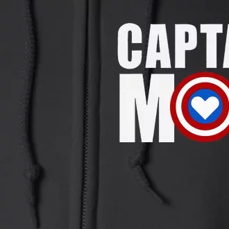 Funny Captain Mom Superhero Mothers Day Full Zip Hoodie