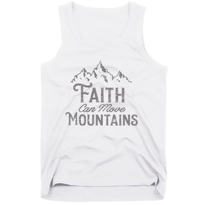 Faith Can Move Mountains Bible Verse Religious Tank Top