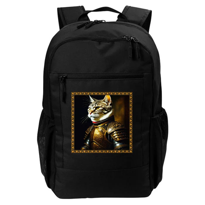 Funny Cat Medieval Portrait Renaissance Oil Painting Pet Daily Commute Backpack