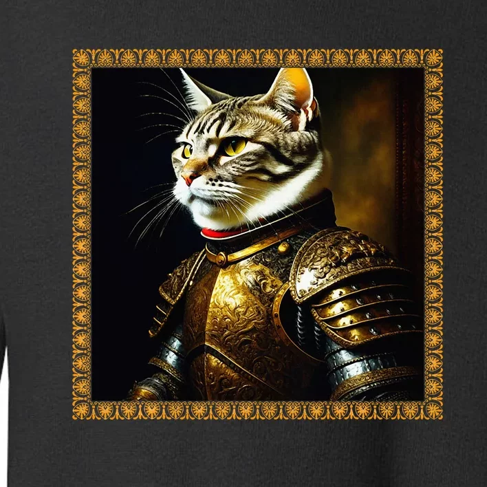 Funny Cat Medieval Portrait Renaissance Oil Painting Pet Toddler Sweatshirt