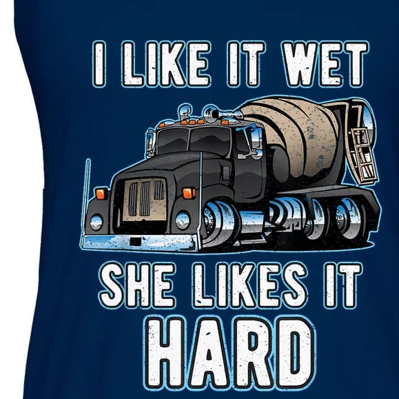 Funny Concrete Mixer - Cement Mixer Truck Driver Present Ladies Essential Flowy Tank