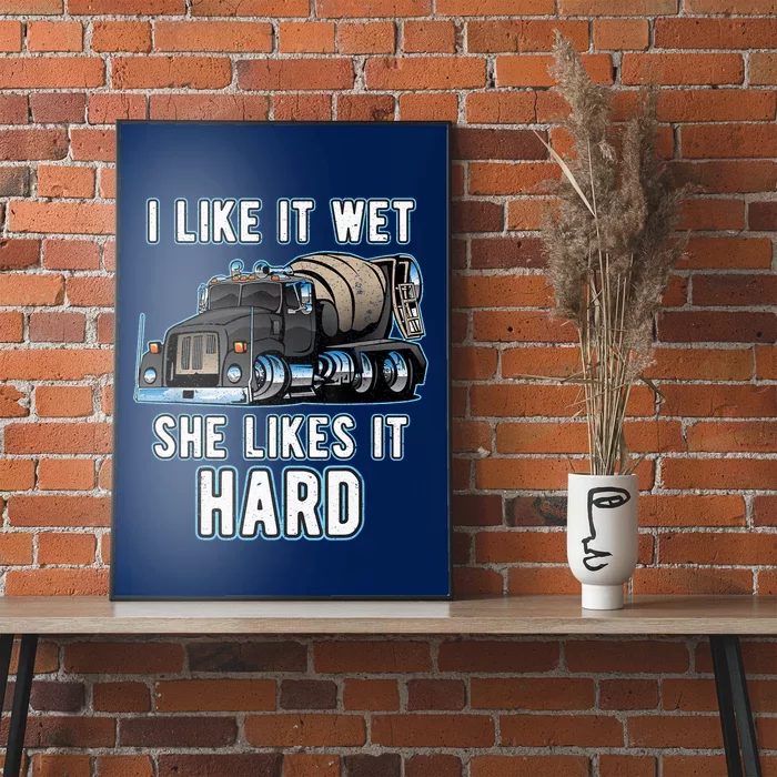 Funny Concrete Mixer - Cement Mixer Truck Driver Present Poster