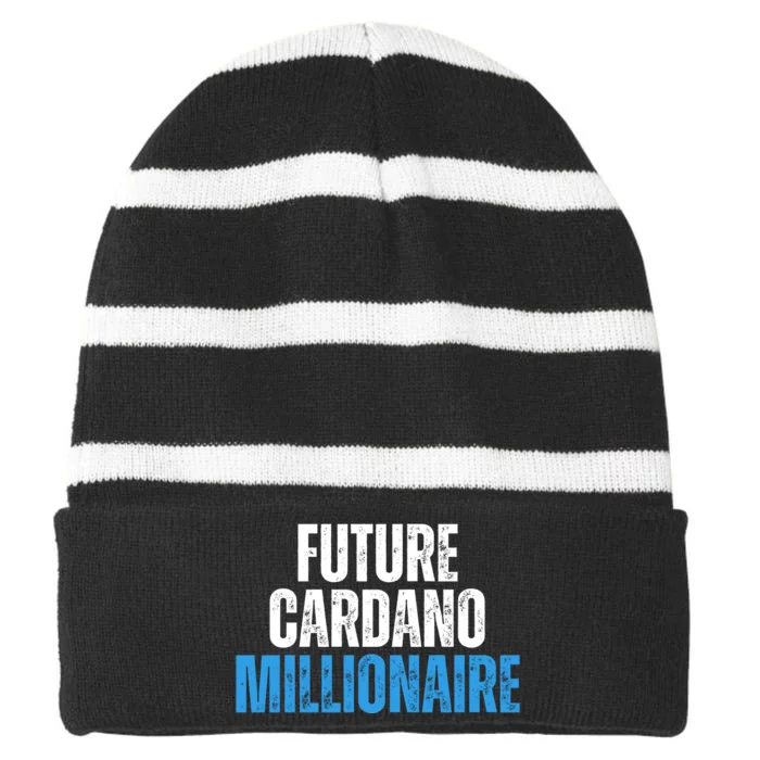 Future Cardano Millionaire ADA Striped Beanie with Solid Band