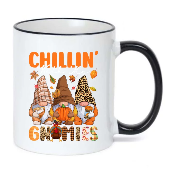 Funny Chillin My Gnomies Gnome Lovers Fall Vibes Gift Black Color Changing Mug