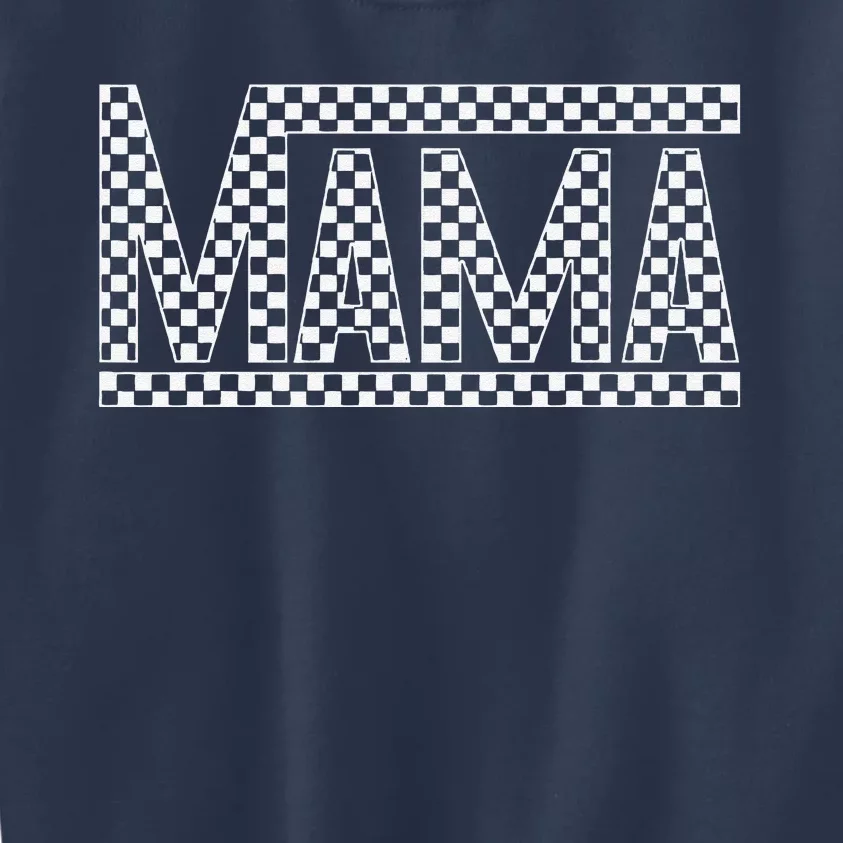 Funny Checkered Mama Black White Gift Kids Sweatshirt