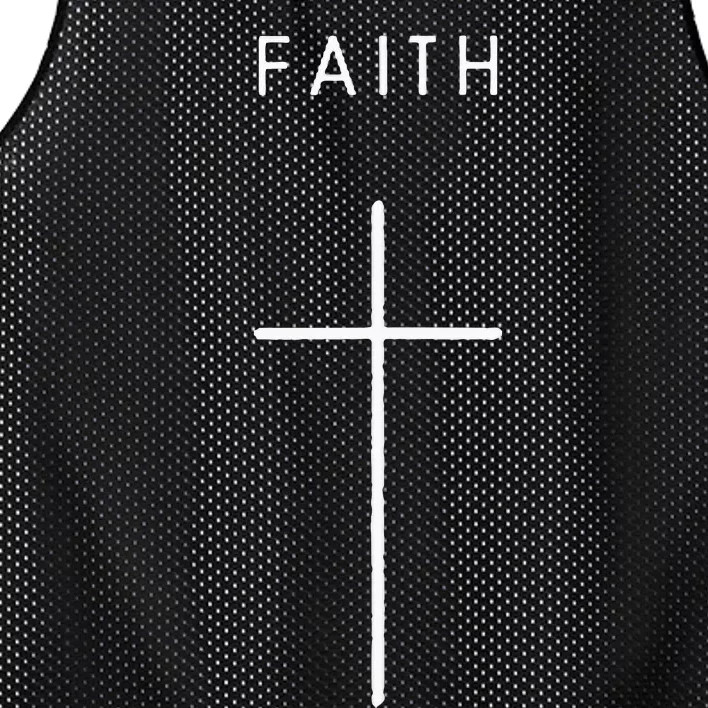 Faith Cross Minimalist Christian Religious Jesus Mesh Reversible Basketball Jersey Tank