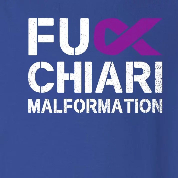 Fuck Chiari Malformation Awareness Purple Ribbon Warrior Gift Toddler Long Sleeve Shirt