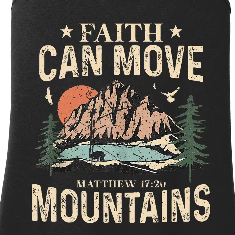 Faith Can Move Mountains Religious God Christian Women Ladies Essential Tank