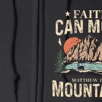 Faith Can Move Mountains Religious God Christian Women Full Zip Hoodie