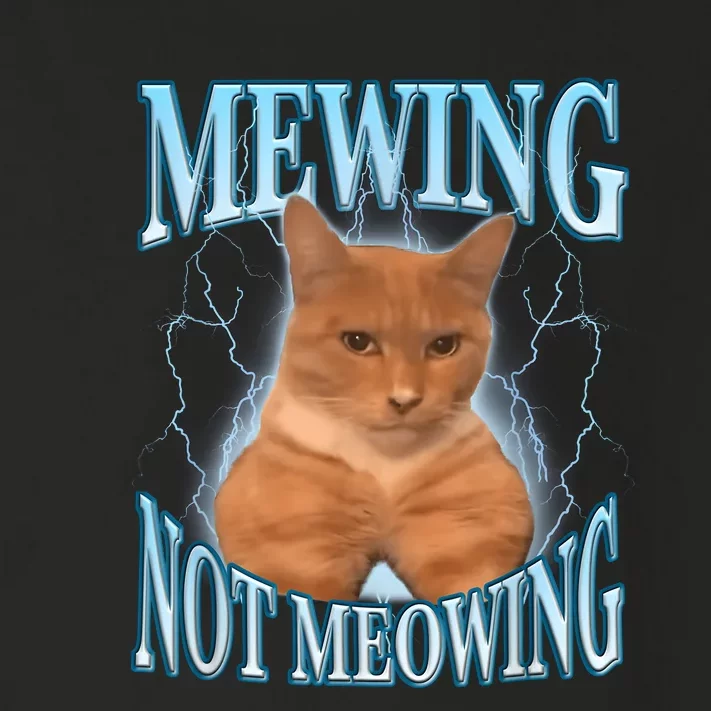 Funny Cat Meme Mewing Looksmax Meowing Cat Trend Toddler Long Sleeve Shirt