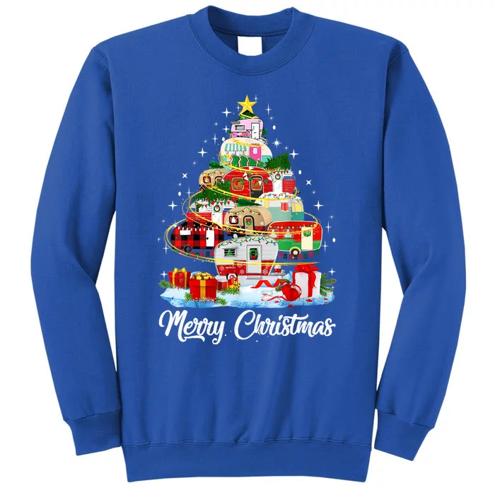 Funny Camping Merry Christmas Tree Camper Snow Tendency Gift Sweatshirt