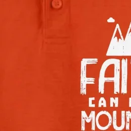 Faith Can Move Mountains God Jesus Religious Christian Gift Dry Zone Grid Performance Polo