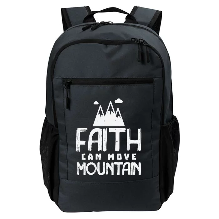 Faith Can Move Mountains God Jesus Religious Christian Gift Daily Commute Backpack