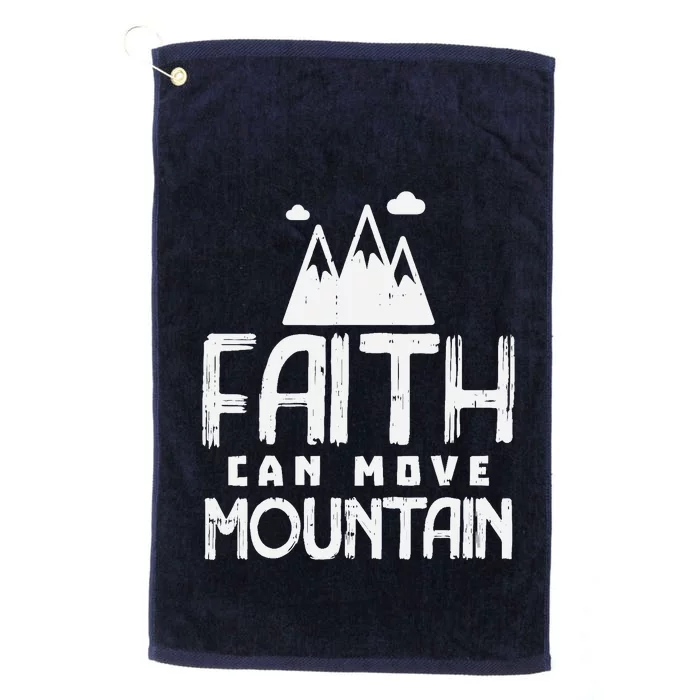 Faith Can Move Mountains God Jesus Religious Christian Gift Platinum Collection Golf Towel