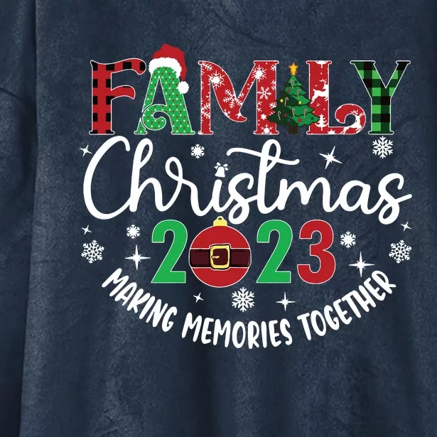 Family Christmas Making Memories Together Hooded Wearable Blanket